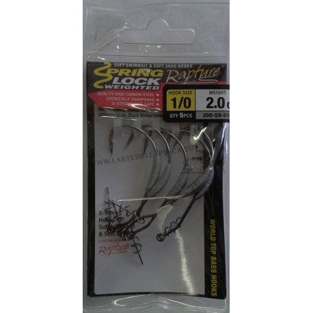 AMO RAPTURE SWIMBAIT SPRING LOCK SIZE 1/0 - 2/0 - 3/0 ( COD. 200-59-010 200-59-020 200-59-030 )