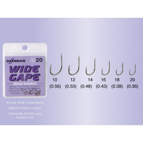 AMO DRENNAN WIDE GAPE SIZE 20 - 18 - 16 - 14 - 12