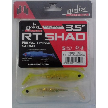 ESCA ARTIFICIALE SOFT BAIT MOLIX RT SHAD 3,5" REAL THING SHAD 9CM COL. 97 GHOST GILL