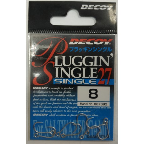 DECOY SINGLE27 PLUGGIN' SINGLE HOOK SIZE 8