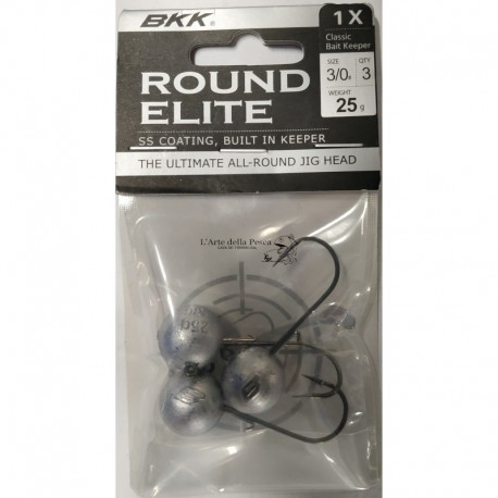 Testina Piombata BKK Round Elite Classic Bait Keeper 25g Amo 3/0